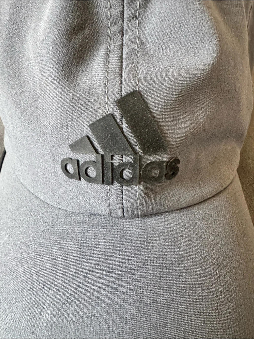adidas Light Gray Baseball Cap with Black Trim